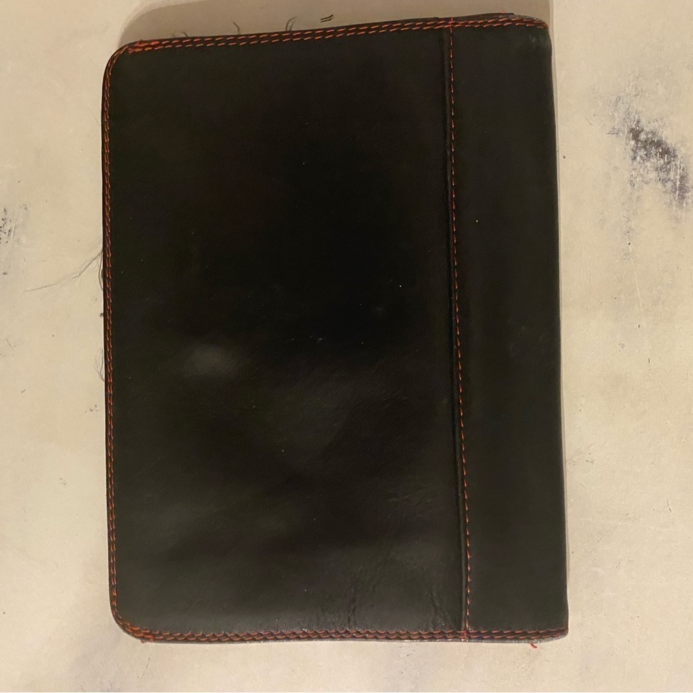 Genuine all black leather wallet L@@K - Picture 4 of 8